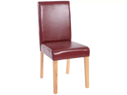 Chaise De Salle à Manger Littau Similicuir (lot De 2),simili-cuir, Brun Rouge, Pieds Clairs -Meilleur Meubles Magasin chaise 23689427