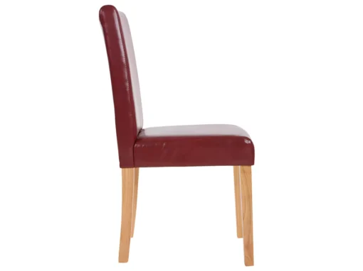 Chaise De Salle à Manger Littau Similicuir (lot De 2),simili-cuir, Brun Rouge, Pieds Clairs -Meilleur Meubles Magasin chaise 23689435