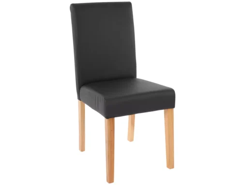 Chaise De Salle à Manger Littau Similicuir (lot De 2),simili-cuir, Noir Mat, Pieds Clairs -Meilleur Meubles Magasin chaise 23689479