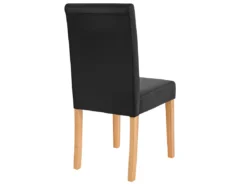 Chaise De Salle à Manger Littau Similicuir (lot De 2),simili-cuir, Noir Mat, Pieds Clairs -Meilleur Meubles Magasin chaise 23689483