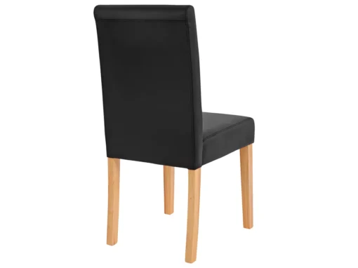 Chaise De Salle à Manger Littau Similicuir (lot De 2),simili-cuir, Noir Mat, Pieds Clairs -Meilleur Meubles Magasin chaise 23689483