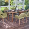 Chaise De Salle à Manger MCW-A50 II (lot De 6),tissu, Vert Clair -Meilleur Meubles Magasin chaise 23689887