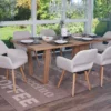 Chaise De Salle à Manger MCW-A50 II (lot De 6),tissu, Crème/gris -Meilleur Meubles Magasin chaise 23689923