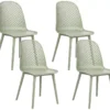 Lot De 4 Chaises De Salle à Manger Vertes EMORY -Meilleur Meubles Magasin chaise 23826275