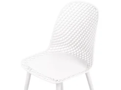Lot De 4 Chaises De Salle à Manger Blanches EMORY -Meilleur Meubles Magasin chaise 23826321