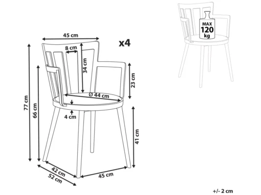 Lot De 4 Chaises De Salle à Manger Vertes MORILL -Meilleur Meubles Magasin chaise 23826433