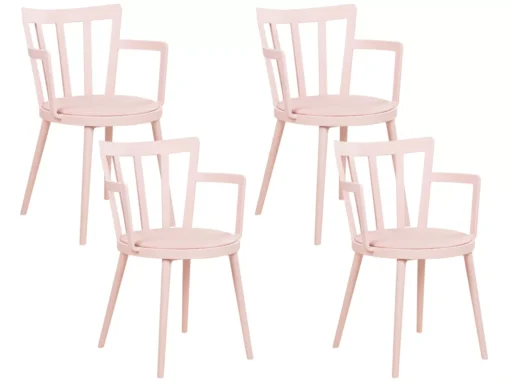 Lot De 4 Chaises De Salle à Manger Roses MORILL -Meilleur Meubles Magasin chaise 23826449