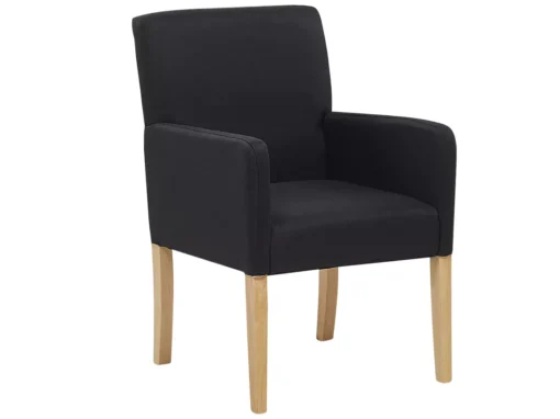 Chaise De Salle à Manger En Tissu Noir ROCKEFELLER -Meilleur Meubles Magasin chaise 23878561