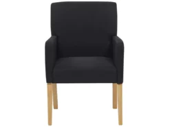 Chaise De Salle à Manger En Tissu Noir ROCKEFELLER -Meilleur Meubles Magasin chaise 23878565