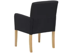 Chaise De Salle à Manger En Tissu Noir ROCKEFELLER -Meilleur Meubles Magasin chaise 23878567