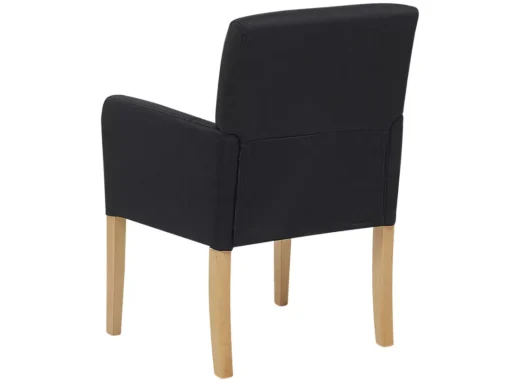 Chaise De Salle à Manger En Tissu Noir ROCKEFELLER -Meilleur Meubles Magasin chaise 23878567
