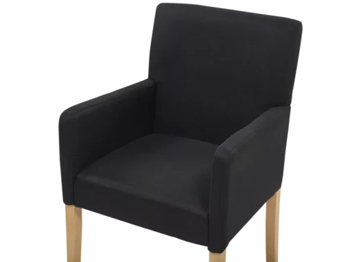 Chaise De Salle à Manger En Tissu Noir ROCKEFELLER -Meilleur Meubles Magasin chaise 23878569