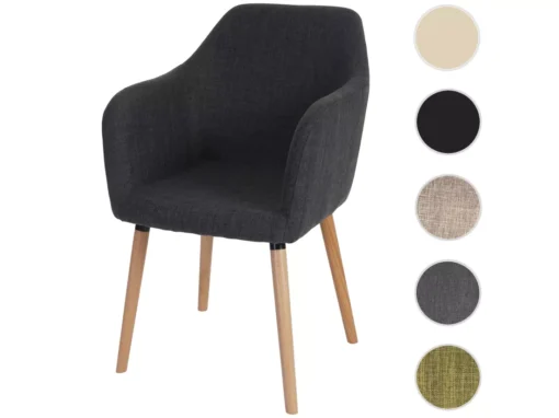 Chaise De Salle à Manger Vaasa T381,tissu, Gris -Meilleur Meubles Magasin chaise 24176649