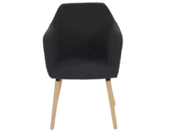 Chaise De Salle à Manger Vaasa T381 (lot De 6),tissu, Gris Foncé -Meilleur Meubles Magasin chaise 24193141