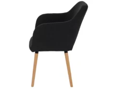 Chaise De Salle à Manger Vaasa T381 (lot De 6),tissu, Gris Foncé -Meilleur Meubles Magasin chaise 24193145