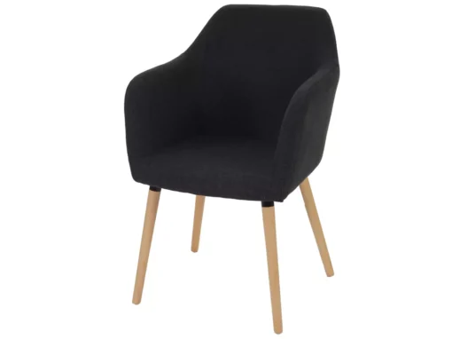 Chaise De Salle à Manger Vaasa T381 (lot De 6),tissu, Gris Foncé -Meilleur Meubles Magasin chaise 24193149