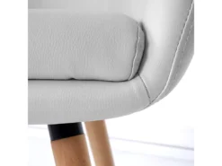 Chaise De Salle à Manger Vaasa T633 (lot De 6),similicuir, Blanc -Meilleur Meubles Magasin chaise 24193341