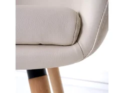 Chaise De Salle à Manger Vaasa T633 (lot De 6),similicuir, Crème -Meilleur Meubles Magasin chaise 24193839