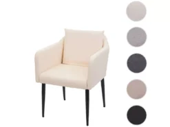 Chaise De Salle à Manger MCW-H93,similicuir Crème-beige -Meilleur Meubles Magasin chaise 24194249