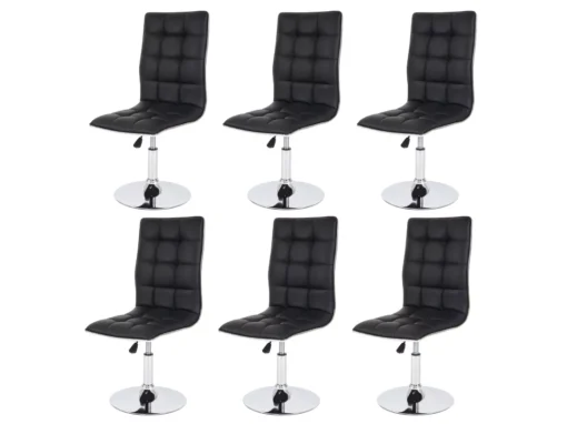 Chaise De Salle à Manger MCW-C41 (lot De 6),noir -Meilleur Meubles Magasin chaise 24194909
