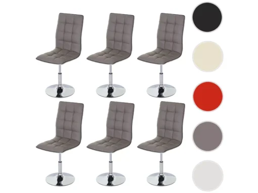 Chaise De Salle à Manger MCW-C41 (lot De 6),taupe -Meilleur Meubles Magasin chaise 24195591