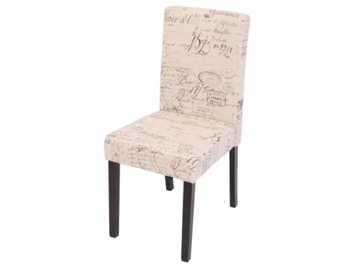 Chaise De Salle à Manger Littau (lot De 2),tissu Words Fabric, Pieds Foncés -Meilleur Meubles Magasin chaise 24195767