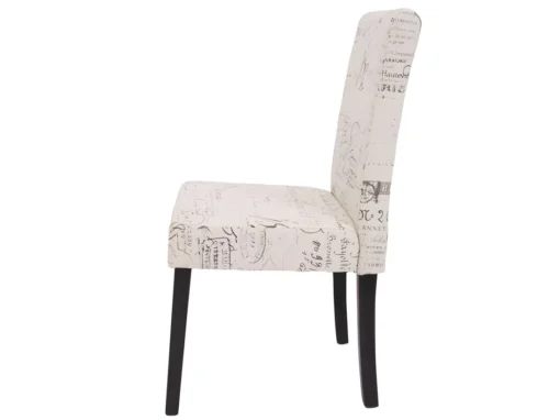 Chaise De Salle à Manger Littau (lot De 2),tissu Words Fabric, Pieds Foncés -Meilleur Meubles Magasin chaise 24195769