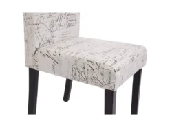 Chaise De Salle à Manger Littau (lot De 2),tissu Words Fabric, Pieds Foncés -Meilleur Meubles Magasin chaise 24195771