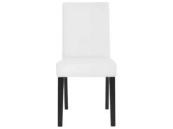 Chaise De Salle à Manger Littau (lot De 4),simili-cuir, Blanc Mat, Pieds Foncés -Meilleur Meubles Magasin chaise 24195913