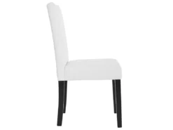 Chaise De Salle à Manger Littau (lot De 4),simili-cuir, Blanc Mat, Pieds Foncés -Meilleur Meubles Magasin chaise 24195915