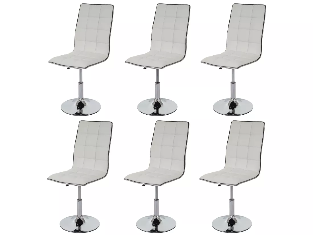 Chaise De Salle à Manger MCW-C41 (lot De 6),blanc 4 Chaise De Salle à Manger MCW-C41 (lot De 6),blanc – Image 2