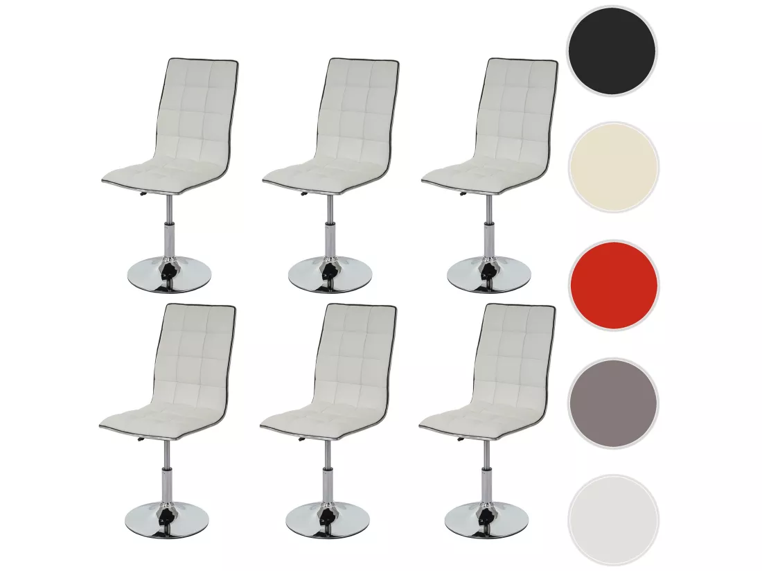 Chaise De Salle à Manger MCW-C41 (lot De 6),blanc 9 Chaise De Salle à Manger MCW-C41 (lot De 6),blanc – Image 7