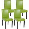 Chaise De Salle à Manger Littau (lot De 4),simili-cuir, Vert, Pieds Foncés -Meilleur Meubles Magasin chaise 24196353