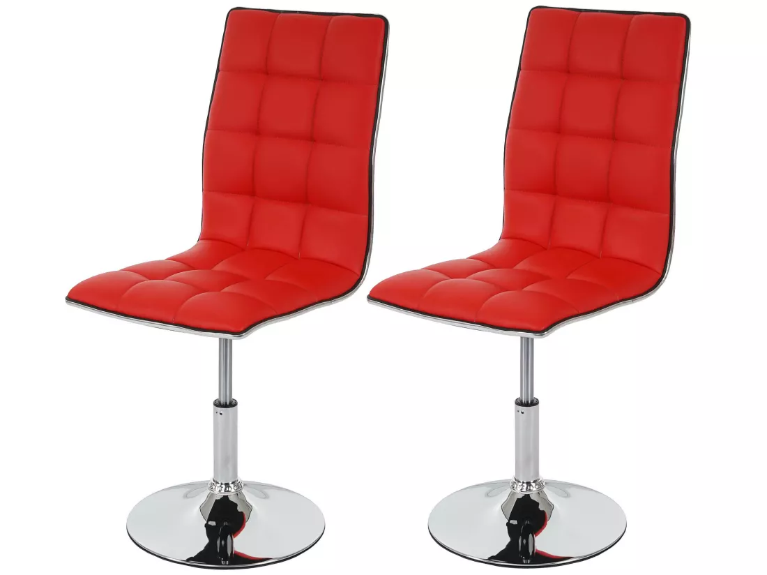 Chaise De Salle à Manger MCW-C41 (lot De 2),rouge 3 Chaise De Salle à Manger MCW-C41 (lot De 2),rouge