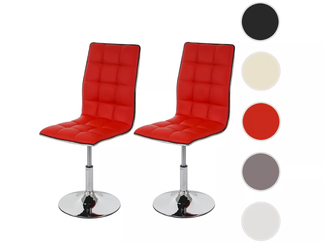 Chaise De Salle à Manger MCW-C41 (lot De 2),rouge 9 Chaise De Salle à Manger MCW-C41 (lot De 2),rouge – Image 7