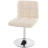 Chaise De Salle à Manger Cadiz, Pivotante,simili Cuir Crème, Base Chromée -Meilleur Meubles Magasin chaise 24196943