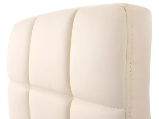 Chaise De Salle à Manger Cadiz, Pivotante,simili Cuir Crème, Base Chromée -Meilleur Meubles Magasin chaise 24196945