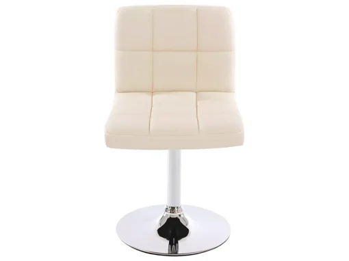 Chaise De Salle à Manger Cadiz, Pivotante,simili Cuir Crème, Base Chromée -Meilleur Meubles Magasin chaise 24196949