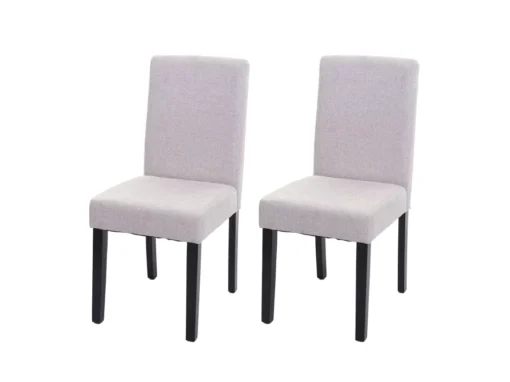 Chaise De Salle à Manger Littau (lot De 2),textile, Beige Crème, Pieds Foncés -Meilleur Meubles Magasin chaise 24196957