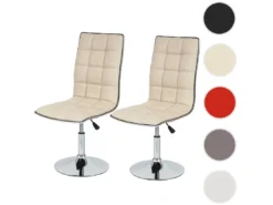 Chaise De Salle à Manger MCW-C41 (lot De 2),crème -Meilleur Meubles Magasin chaise 24197145