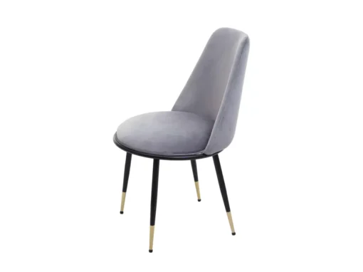 Chaise De Salle à Manger MCW-H28 (lot De 2),gris, Pieds Noirs, Velours -Meilleur Meubles Magasin chaise 24197269