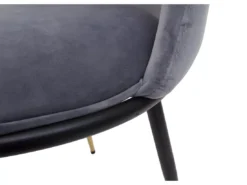 Chaise De Salle à Manger MCW-H28 (lot De 2),gris, Pieds Noirs, Velours -Meilleur Meubles Magasin chaise 24197275