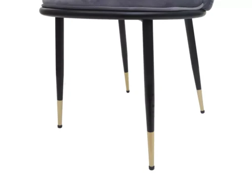 Chaise De Salle à Manger MCW-H28 (lot De 2),gris, Pieds Noirs, Velours -Meilleur Meubles Magasin chaise 24197277