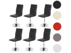 Chaise De Salle à Manger MCW-C41 (lot De 6),gris -Meilleur Meubles Magasin chaise 24197413