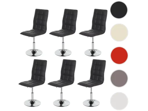 Chaise De Salle à Manger MCW-C41 (lot De 6),gris -Meilleur Meubles Magasin chaise 24197413