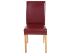 Chaise De Salle à Manger Littau (lot De 4),simili-cuir, Brun Rouge, Pieds Clairs -Meilleur Meubles Magasin chaise 24197495