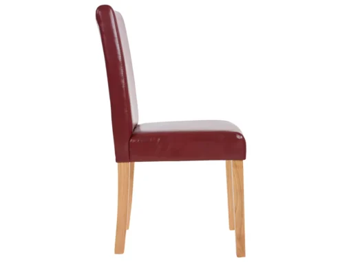 Chaise De Salle à Manger Littau (lot De 4),simili-cuir, Brun Rouge, Pieds Clairs -Meilleur Meubles Magasin chaise 24197499
