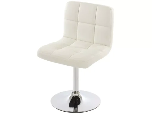 Chaise De Salle à Manger Cadiz, Pivotante,simili Cuir Blanc Base Chromée -Meilleur Meubles Magasin chaise 24197771