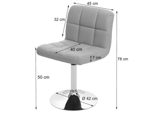 Chaise De Salle à Manger Cadiz, Pivotante,simili Cuir Blanc Base Chromée -Meilleur Meubles Magasin chaise 24197773