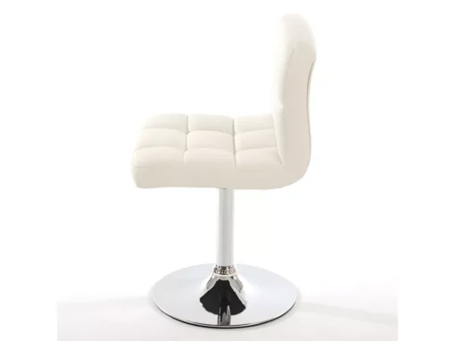 Chaise De Salle à Manger Cadiz, Pivotante,simili Cuir Blanc Base Chromée -Meilleur Meubles Magasin chaise 24197775